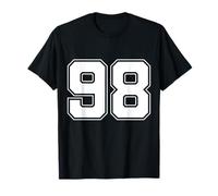 Numéro 98 Big Bold Capital Varsity Alphabet Monogramme T-Shirt