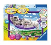 Numero d art 2 chatons dans un hamac 24x18cm - peinture - ravensburger G
