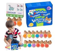 numéro d'alphabet, timbres alphabets pour - Stamper d'orthographe de lettres en bois,Jeux de mathématiques portables jouet éducatif pour