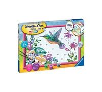 Numéro D'art - Grand - Colibri Et Fleurs Exotiques -