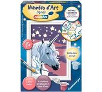 Numero dart - mini format - Licorne scintillante - Ravensburger - Kit complet de Peinture au numero - Des 7 ans Neutre G