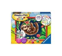 Numero dart - moyen format - Paresseux - - Kit complet de Peinture au numero - Des 9 ans