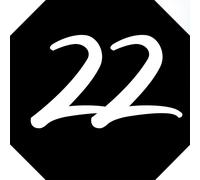 Numéro De Boite Aux Lettres 22 (Architecte 10x10cm) - Sticker/Autocollant