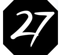 Numéro De Boite Aux Lettres 27 (Architecte 10x10cm) - Sticker/Autocollant