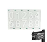 Numéro de Boîte aux Lettres Adhésif Réfléchissant | Chiffres Autocollants Imperméables, Décalcomanies pour Extérieur, Portes, Poubelles, Faciles à Coller, Résistants aux Intempéries