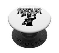 Numéro de Football n ° 52 C'est Mon garçon PopSockets PopGrip Adhésif