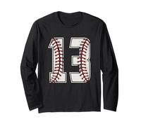 Numéro de Joueur de Baseball 13 Numéro d'anniversaire Treize Baseball Manche Longue