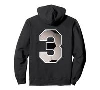 Numéro de Maillot #3, Trois Graphiques de Football Sweat à Capuche