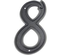 NuméRo De Maison 1 Pièce, Grand Numéro 139mm, 5. Pouces, En Plastique ABS Noir, Porte, Boîte Aux Lettres, Signe D'adresse, Extérieur #0-9(8)