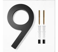 Numéro De Maison 15cm House Number Outdoor Letters Digital 0-9 Door Alphabet Exterior 6 Inches Numbers Address Plaque Signs On(Black-9)