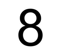 Numéro De Maison 3D Double-sided Lighted House Numbers Outdoor Waterproof Acrylic Door Plates Metal Letter Sign Plate Villa Address Number(8,25CM 10INCH_WHITE LIGHT)