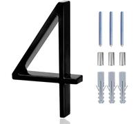 Numéro De Maison 5inch Floating House Numbers Zinc Alloy Black Modern Number Signs On The Door Apartment Mailbox Address Plate Sign With Nail Kit(4)