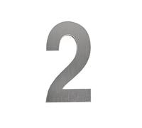 Numéro De Maison Auto-adhésif En Acier Inoxydable, 50/75/90mm, 1 Pièce, Performance Antirouille Maximale, Création Facile D'une Boîte Aux Lettres Exquise for La(Silver 2,90mm)