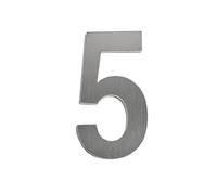 Numéro De Maison Auto-adhésif En Acier Inoxydable, 50/75/90mm, 1 Pièce, Performance Antirouille Maximale, Création Facile D'une Boîte Aux Lettres Exquise for La(Silver 5,50mm)