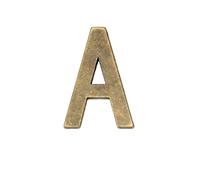 Numéro de maison auto-adhésif en métal, lettres l'alphabet anglais, for appartement, chambre, plaque porte, Table, boîte aux, autocollants 3x2cm, 1 pièces(A)