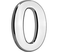 Numéro de maison autocollant ABS 70x100mm argent #0
