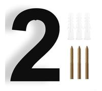 Numéro de maison de 15,2 cm en acier inoxydable 304 pour montage sur porte ou mur avec police Neutraface et finition industrielle (2)