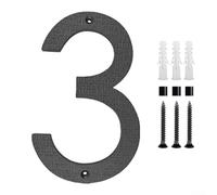 Numéro de maison en ABS de 30,5 cm avec esthétique noire mate pour identification de porte d'entrée, boîte aux lettres, adressage et recherche d'orientation de clôture (3)