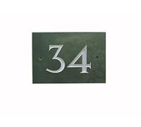 Numéro de maison en ardoise verte (1-99) N° 34