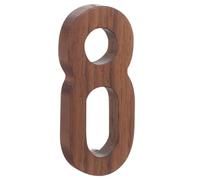 Numéro de Maison en Bois Noyer Noir, Chiffre Magnétique 3d Décoratif | Aspect Rustique , Design Plein en Relief, pour Porte D’entrée, Portail et Jardin