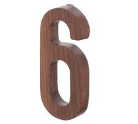 Numéro de Maison en Bois Noyer Noir, Plaque 3d Solide | Usage Extérieur, Installation Facile, Chiffres Visibles, Finition Peinte ou Teintée, Style Rustique Décoratif