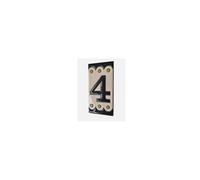 Numéro de maison en céramique peint à la main SM-3 11 x 5,5 cm ou 5,5 x 11 cm (numéro 4)
