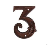 Numéro de maison en fonte Chiffre 3