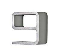 Numéro de maison Entrance Authentics gris, Designer Jehs + Laub, 10x10x5.5 cm
