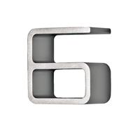 Numéro de maison Entrance Authentics gris, Designer Jehs + Laub, 10x10x5.5 cm