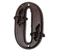 Numéro de maison - ESSCHERT DESIGN - Modèle 0 - Fonte - Rouge - 11,4x7x1cm