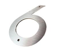 Numero De Maison Exterieur 5 In. Stainless Steel House Number 0 To 9 Outdoor Floating Metal Doorplates Address Signs 127mm Big Size Exterior Door Numbers(Number 6)