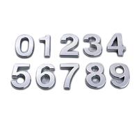 Numero De Maison Exterieur House Number Outdoor Sticker Apartment Self Adhesive Digits Hotel Office Address Residential Door Plate Number On The Front Door(Silver,50X35 MM_NUMBER 1)