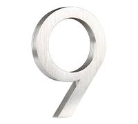 Numero De Maison Exterieur, NuméRo De Maison 15 cm grand numéro de maison extérieur argenté numéro de porte d'appartement moderne flottant extérieur signe d'adresse extérieure à la maison(9,15cm)