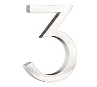 Numero De Maison Exterieur, NuméRo De Maison 15 cm grand numéro de maison extérieur argenté numéro de porte d'appartement moderne flottant extérieur signe d'adresse extérieure à la maison(3,10cm)