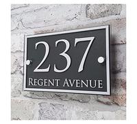 Numero de Maison Exterieur Résistant Custom Acrylic House Number Numéro de porte Appartement Street Adresse Effet Verre Vinyle Autocollant(14cm x 20cm)
