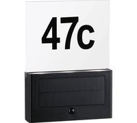 Solar Numéro de maison lumineux LED Neda Détecteur de mouvement IP44 3000K 27lm Anthracite Anthracite G