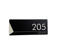 Numéro de Maison Flottant Autocollant Enseigne de magasin plaque porte moderne en acrylique personnaliser numéro maison nom famille adresse lettre(Silver,30cmx12cm)