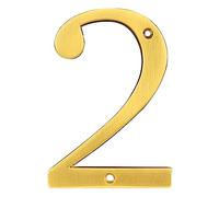 Numéro de Maison Flottant Autocollant Numéro de maison extérieur doré 10cm for la numéro porte d'appartement boîte aux lettres extérieure signe plaque d'adresse en alliage Zinc 4 pouces(2)