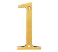 Numéro de Maison Flottant Autocollant Numéro de maison extérieur doré 10cm for la numéro porte d'appartement boîte aux lettres extérieure signe plaque d'adresse en alliage Zinc 4 pouces(1)