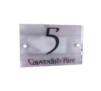 Numéro de Maison Flottant Autocollant Personnalisez MODERNE MAISON ADRESSE NUMÉRO DE PORTE SIGNE NOM PLAQUE EFFET VERRE(1,25x15cm)