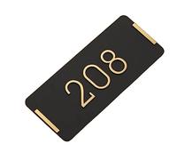 Numéro de Maison Flottant Autocollant Plaque de porte moderne enseigne magasin personnaliser numéro maison nom famille adresse lettre for bureau à domicile appartement Restaurant hôtel(Gold,15x6cm)