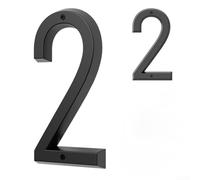 Numéro de maison flottant contemporain pour mur extérieur ou boîte aux lettres prenant en charge une reconnaissance claire (2#)