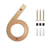 Numéro de maison flottant de 20,3 cm - Design moderne - Doré - Pour une utilisation en extérieur - Identification de votre maison ou de votre entreprise (6)