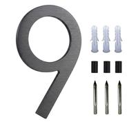 Numéro de maison flottant, numéros de maison extérieurs en aluminium 5 pouces avec accessoires boîte aux lettres et numéro d'adresse, bloc, 9, Uso al aire libre