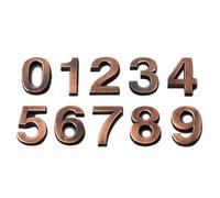 Numéro De Maison House Number Outdoor Sticker Apartment Self Adhesive Digits Hotel Office Address Residential Door Plate Number On The Front Door(Red bronze,75x50 mm,Number 0)
