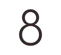 Numéro De Maison Laiton massif 4-12 pouces 10-30cm grand chiffre lettre porte maison publique noir or flottant Signature chiffres extérieurs(8,127mm 5inch)