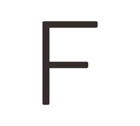 Numéro De Maison Laiton massif 4-12 pouces 10-30cm grand chiffre lettre porte maison publique noir or flottant Signature chiffres extérieurs(F,152mm 6inch)