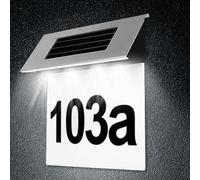 Numéro de maison lumineux à énergie solaire, 4 LED, IP65, étanche, en acier inoxydable, numéro de maison, numéro de maison, numéro de maison, numéro de maison, numéro de maison, numéro de maison