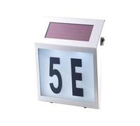 Lunartec Numéro de maison lumineux solaire "Trapèze"
