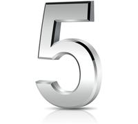 Numéro de maison moderne brossée, Numéro de Rue, Plaque de numéro de maison et Numéro de Boite aux Lettres(numéro 5 Zéro)